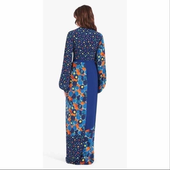 Staud Vague Patchwork Maxi Dress Size 6 - Picture 7 of 11